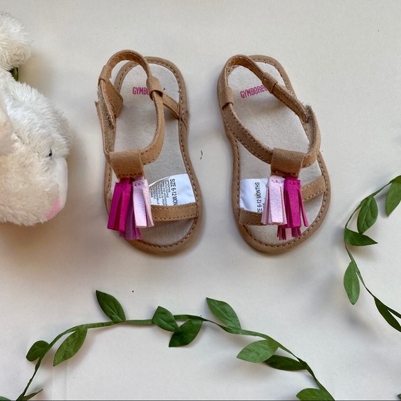Gymboree Pink Tassels Sandals 6-12 month - Picture 2 of 4